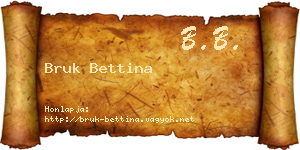 Bruk Bettina névjegykártya